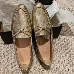 Holiday or summer snazz. You choose. Versatile gold loafers.